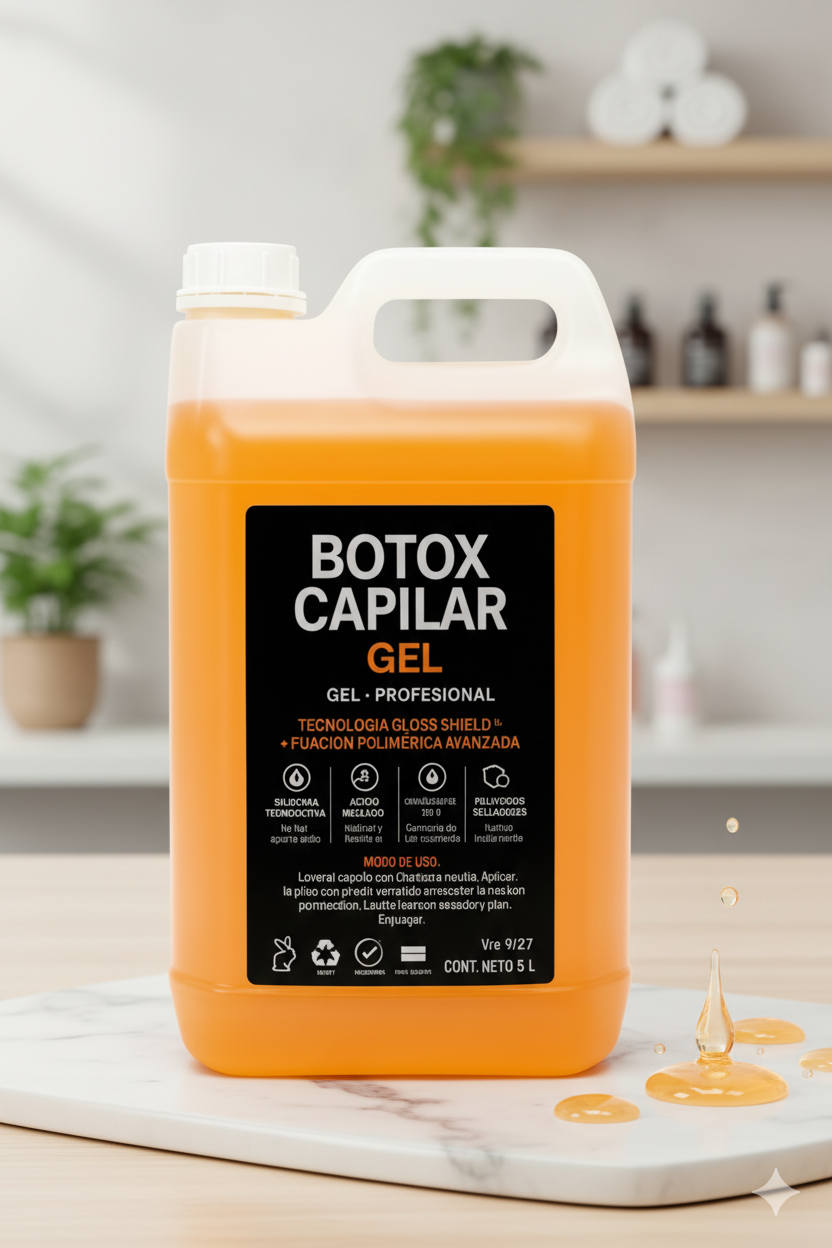 Botox Capilar Gel Profesional Brillo Extremo Gloss Shield 5 Litros